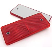 4 reflectores traseros rectangulares rojos para remolques- caravanas- postes de puerta homologados
